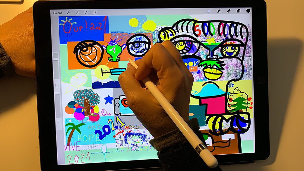 Animation Digitale Fresque art social aNa artiste à distance